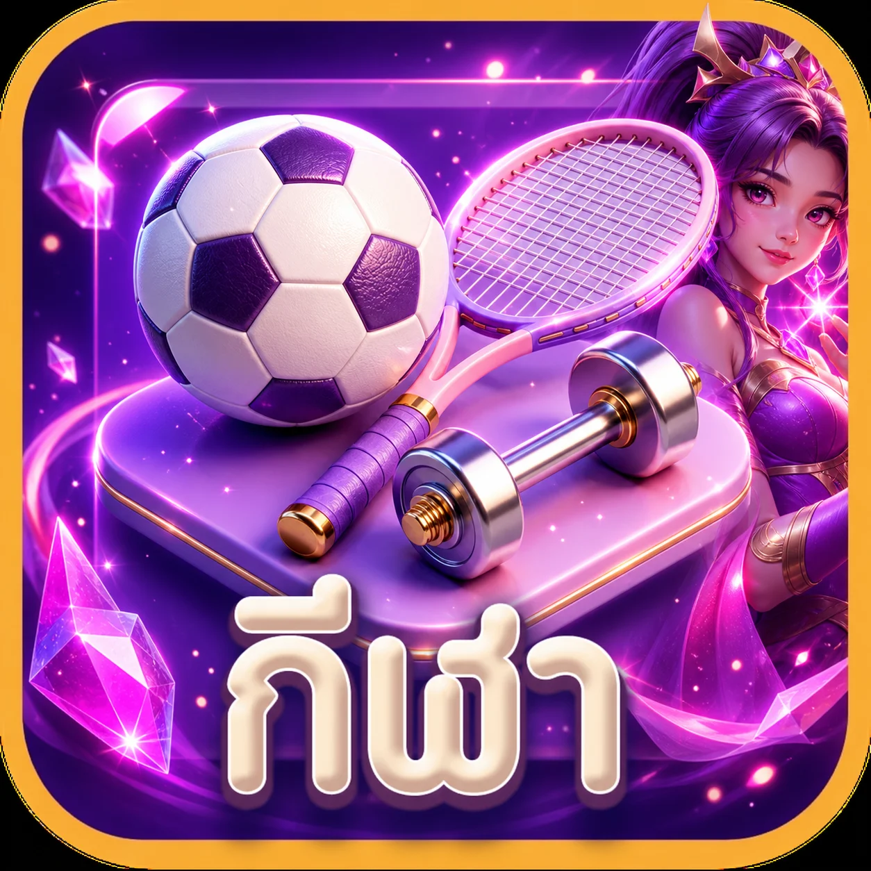 การ์ดกีฬา THWIN โทนม่วงชมพู